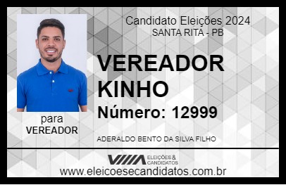 Candidato VEREADOR KINHO 2024 - SANTA RITA - Eleições