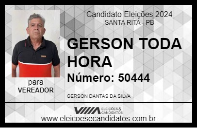 Candidato GERSON TODA HORA 2024 - SANTA RITA - Eleições