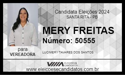 Candidato MERY FREITAS 2024 - SANTA RITA - Eleições