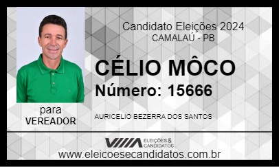 Candidato CÉLIO MÔCO 2024 - CAMALAÚ - Eleições