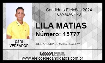 Candidato LILA MATIAS 2024 - CAMALAÚ - Eleições