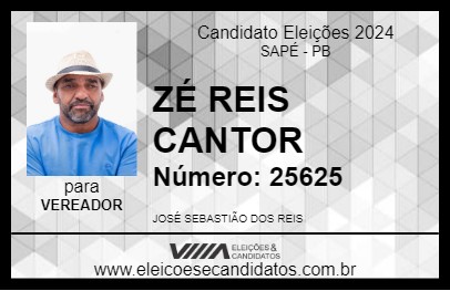 Candidato ZÉ REIS CANTOR 2024 - SAPÉ - Eleições