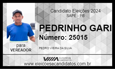 Candidato PEDRINHO GARI 2024 - SAPÉ - Eleições