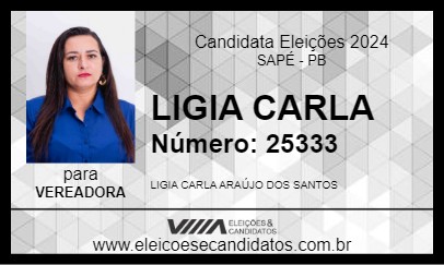 Candidato LIGIA CARLA 2024 - SAPÉ - Eleições