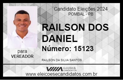 Candidato RAILSON DOS DANIEL 2024 - POMBAL - Eleições