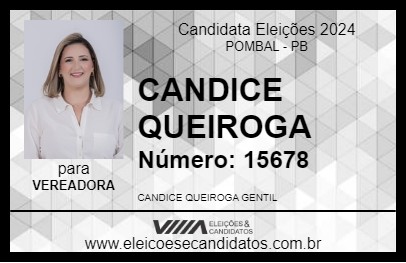 Candidato CANDICE QUEIROGA 2024 - POMBAL - Eleições