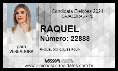 Candidato RAQUEL ROLIM ESTETICISTA 2024 - CAJAZEIRAS - Eleições