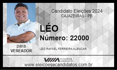 Candidato LÉO 2024 - CAJAZEIRAS - Eleições