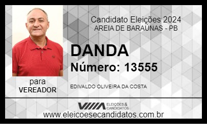 Candidato DANDA 2024 - AREIA DE BARAÚNAS - Eleições