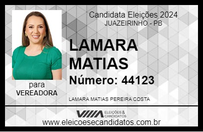 Candidato LAMARA MATIAS 2024 - JUAZEIRINHO - Eleições