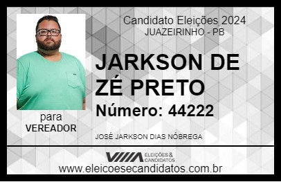 Candidato JARKSON DE ZÉ PRETO 2024 - JUAZEIRINHO - Eleições