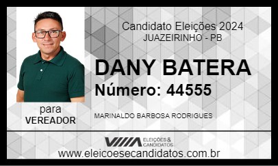 Candidato DANY BATERA 2024 - JUAZEIRINHO - Eleições