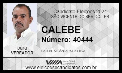 Candidato CALEBE 2024 - SÃO VICENTE DO SERIDÓ - Eleições