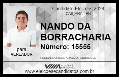 Candidato NANDO DA  BORRACHARIA 2024 - CAIÇARA - Eleições