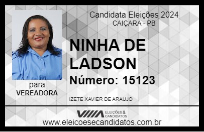 Candidato NINHA DE LADSON 2024 - CAIÇARA - Eleições