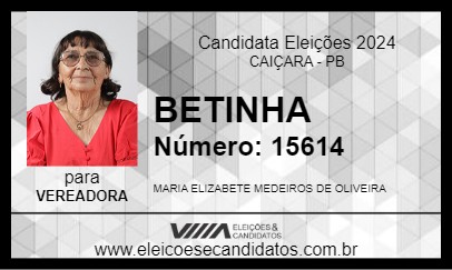 Candidato BETINHA 2024 - CAIÇARA - Eleições