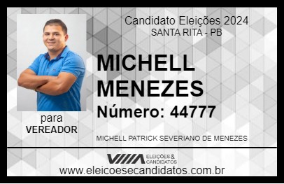 Candidato MICHELL MENEZES 2024 - SANTA RITA - Eleições