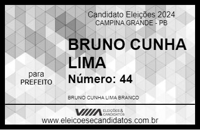 Candidato BRUNO CUNHA LIMA 2024 - CAMPINA GRANDE - Eleições