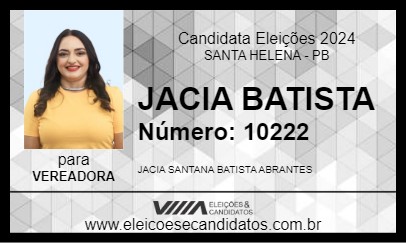 Candidato JACIA BATISTA 2024 - SANTA HELENA - Eleições