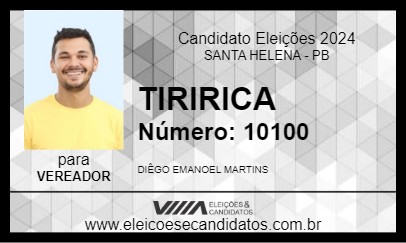 Candidato TIRIRICA 2024 - SANTA HELENA - Eleições