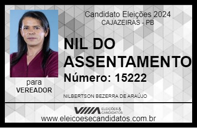 Candidato NIL DO ASSENTAMENTO 2024 - CAJAZEIRAS - Eleições