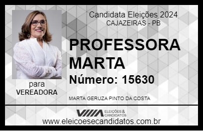 Candidato PROFESSORA MARTA 2024 - CAJAZEIRAS - Eleições