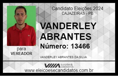 Candidato VANDERLEY ABRANTES 2024 - CAJAZEIRAS - Eleições