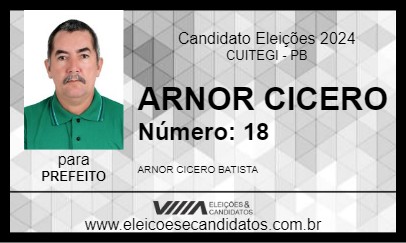 Candidato ARNOR CICERO 2024 - CUITEGI - Eleições