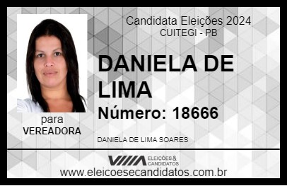 Candidato DANIELA DE LIMA 2024 - CUITEGI - Eleições