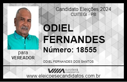 Candidato ODIEL FERNANDES 2024 - CUITEGI - Eleições