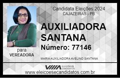 Candidato AUXILIADORA SANTANA 2024 - CAJAZEIRAS - Eleições