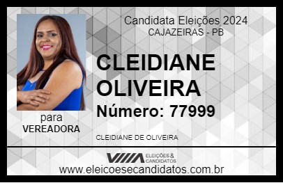 Candidato CLEIDIANE OLIVEIRA 2024 - CAJAZEIRAS - Eleições