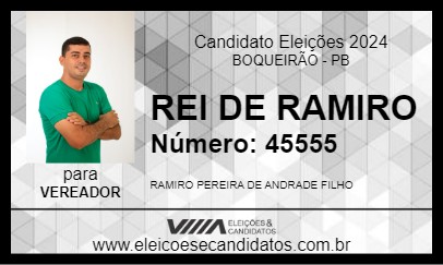 Candidato REI DE RAMIRO 2024 - BOQUEIRÃO - Eleições