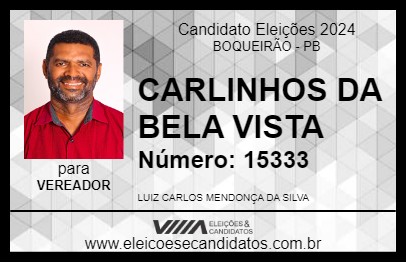 Candidato CARLINHOS DA BELA VISTA 2024 - BOQUEIRÃO - Eleições