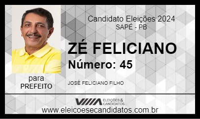 Candidato ZÉ FELICIANO 2024 - SAPÉ - Eleições