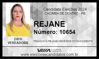 Candidato REJANE 2024 - CACIMBA DE DENTRO - Eleições