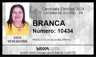 Candidato BRANCA 2024 - CACIMBA DE DENTRO - Eleições