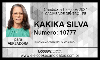 Candidato KAKIKA SILVA 2024 - CACIMBA DE DENTRO - Eleições