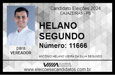 Candidato HELANO SEGUNDO 2024 - CAJAZEIRAS - Eleições