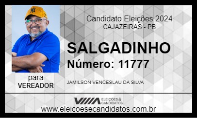 Candidato SALGADINHO 2024 - CAJAZEIRAS - Eleições