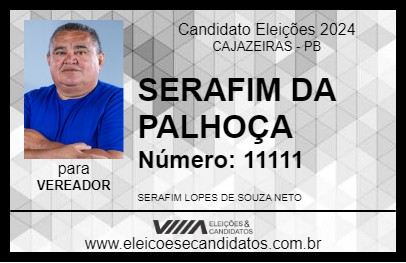 Candidato SERAFIM DA PALHOÇA 2024 - CAJAZEIRAS - Eleições