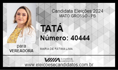 Candidato TATÁ 2024 - MATO GROSSO - Eleições