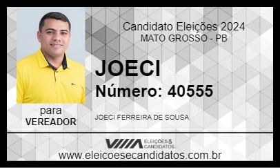 Candidato JOECI 2024 - MATO GROSSO - Eleições