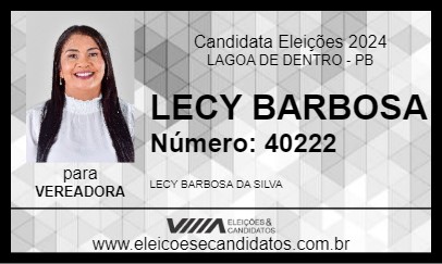 Candidato LECY BARBOSA 2024 - LAGOA DE DENTRO - Eleições