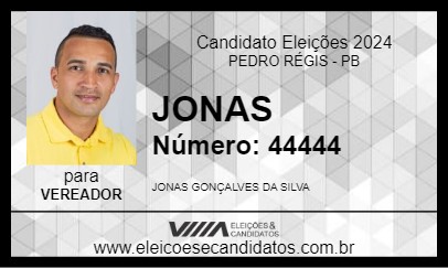 Candidato JONAS 2024 - PEDRO RÉGIS - Eleições