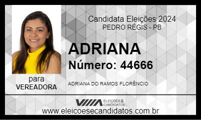 Candidato ADRIANA 2024 - PEDRO RÉGIS - Eleições