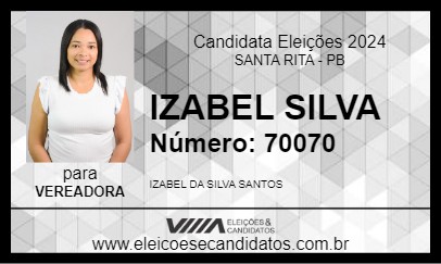 Candidato IZABEL SILVA 2024 - SANTA RITA - Eleições