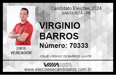 Candidato VIRGINIO BARROS 2024 - SANTA RITA - Eleições