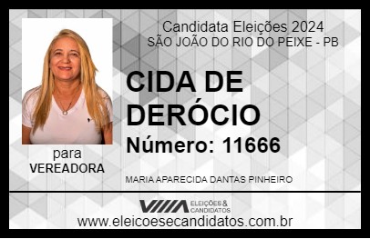 Candidato CIDA DE DERÓCIO 2024 - SÃO JOÃO DO RIO DO PEIXE - Eleições