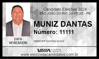 Candidato MUNIZ DANTAS 2024 - SÃO JOÃO DO RIO DO PEIXE - Eleições